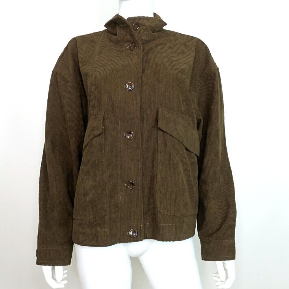 Avec Les Filles Anthropologie Brown Corduroy Jacket Boxy Shacket Women's XL